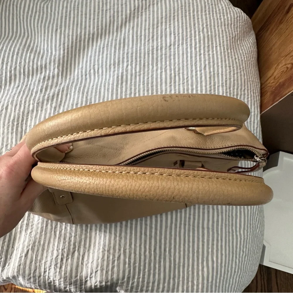 Kate Spade Teegan Berkshire Shoulder Bag Purse Pebble Leather Cafe Tan Beige